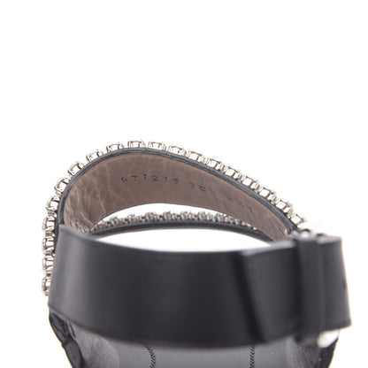 Gucci Napa Crystal Sandal 38 Black 8 of 9