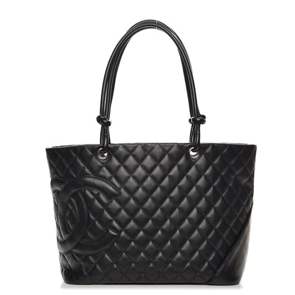 Chanel Calfskin Quilted Large Cambon Tote Black 1 of 9