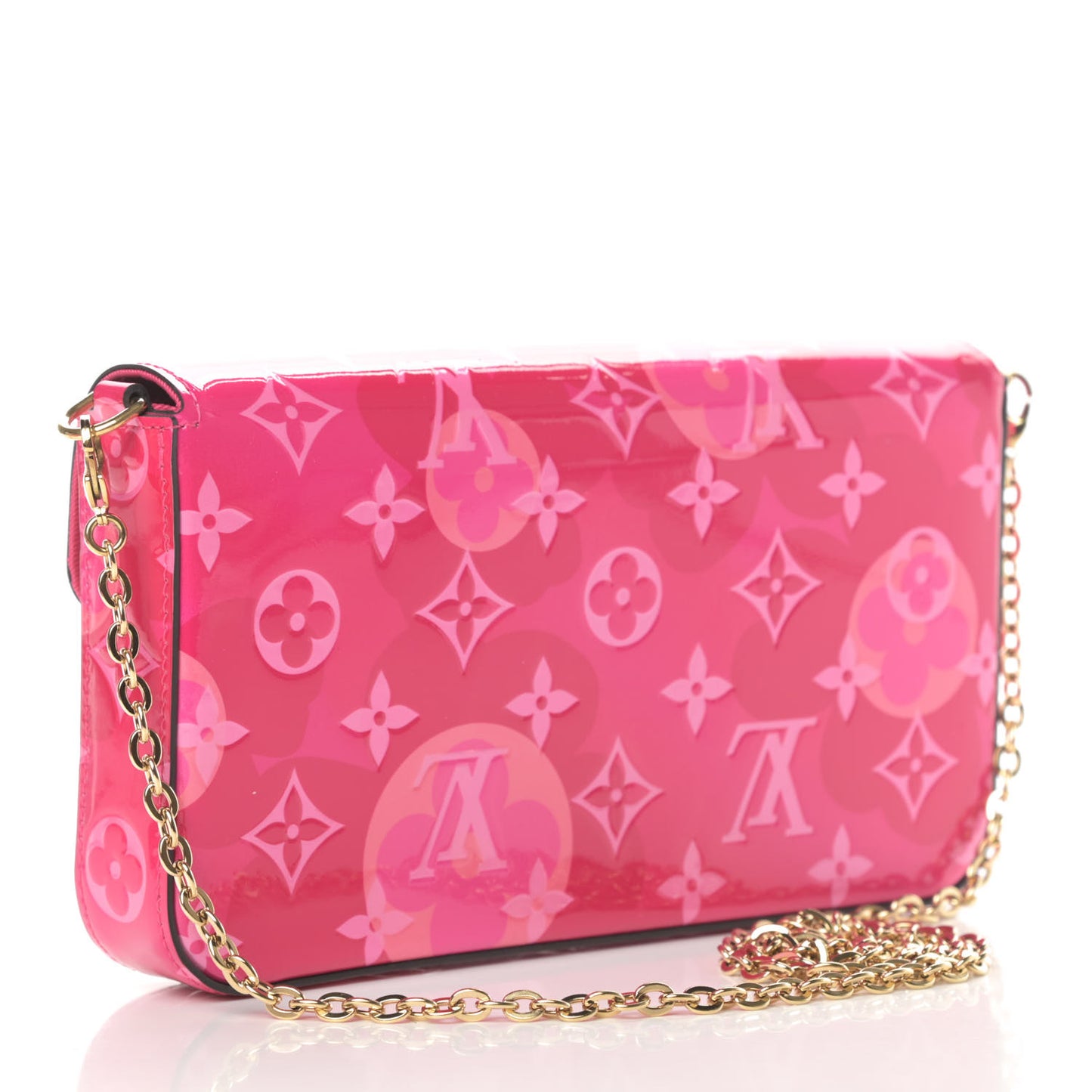 Vernis Valentine Pochette Felicie Chain Wallet Fuchsia