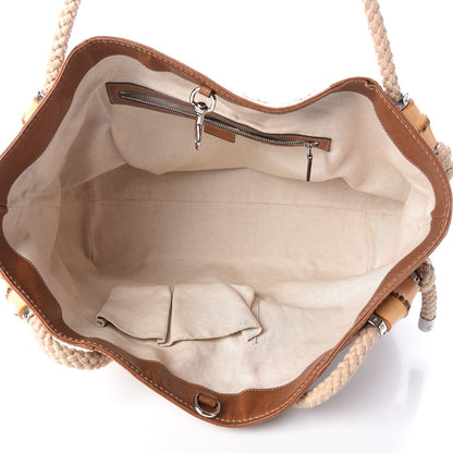 Gucci Straw Diamante Maui Tote Brown 5 of 12