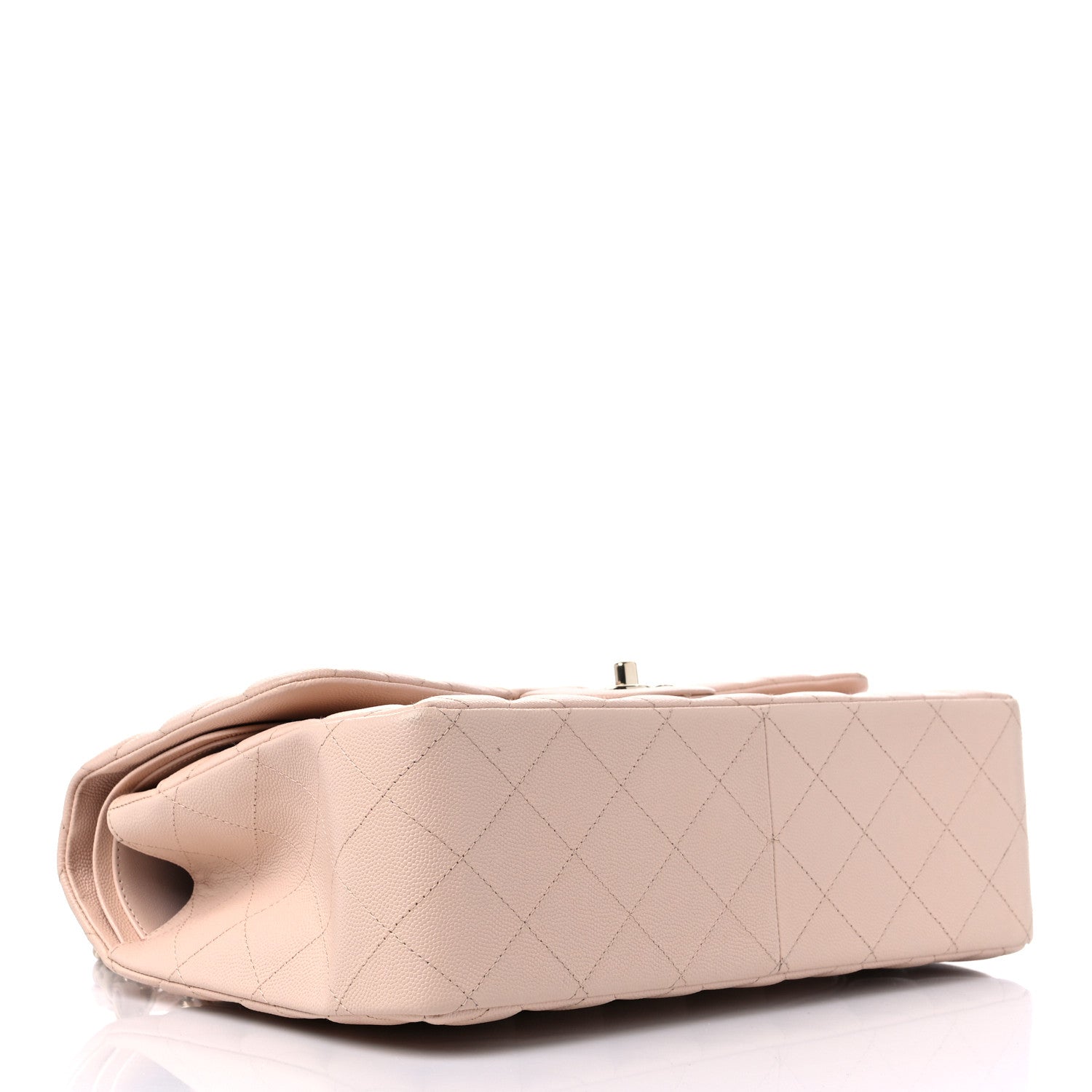 Chanel Caviar Quilted Jumbo Double Flap Light Beige 4 of 11