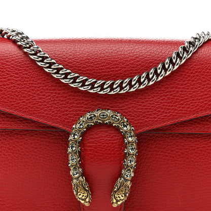 Gucci Dollar Calfskin Swarovski Crystal Small Dionysus Shoulder Bag Hibiscus Red 8 of 13