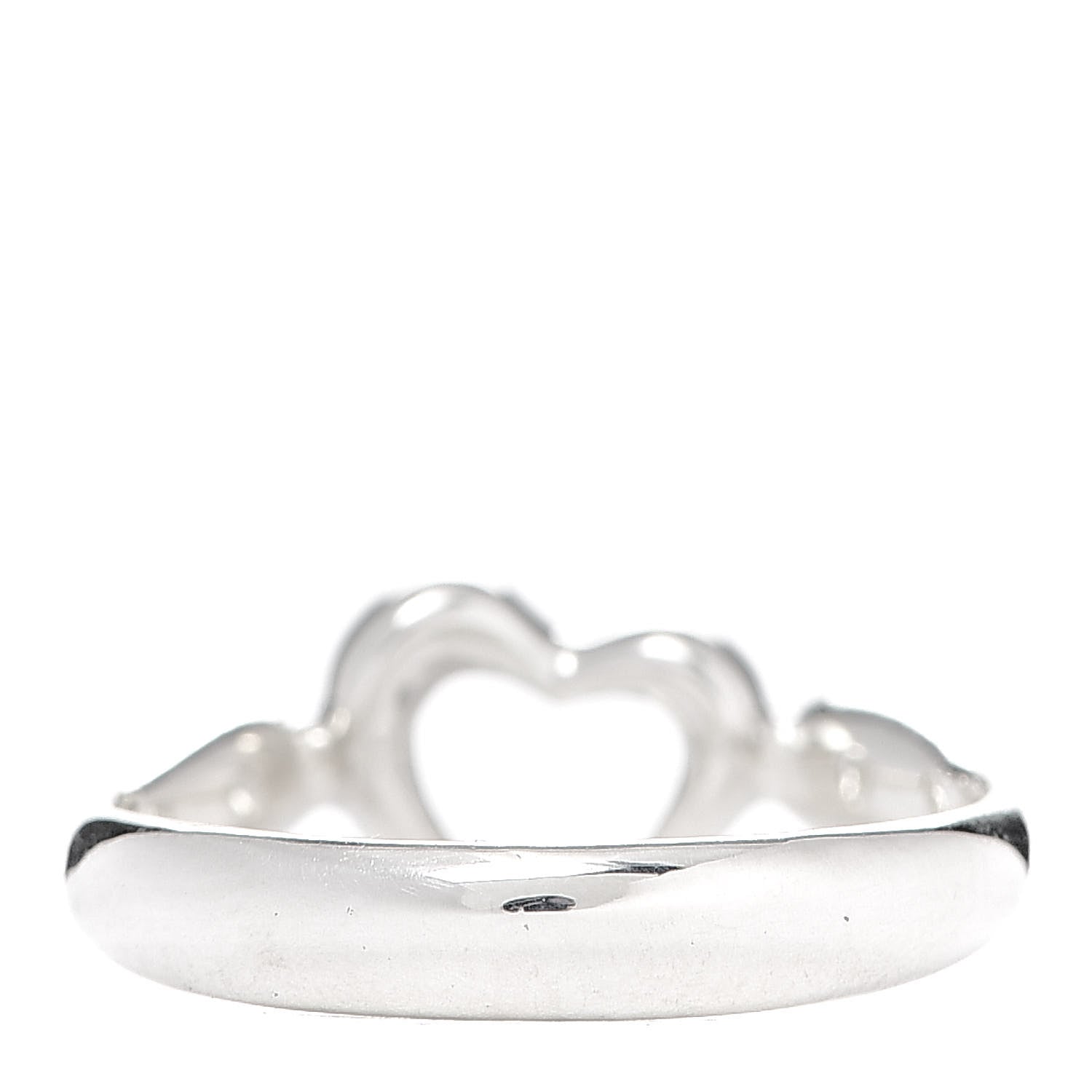 Tiffany Sterling Silver Elsa Peretti Open Heart Ring 49 5 3 of 5