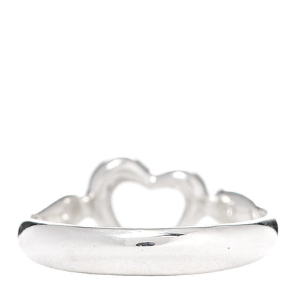 Tiffany Sterling Silver Elsa Peretti Open Heart Ring 49 5 3 of 5