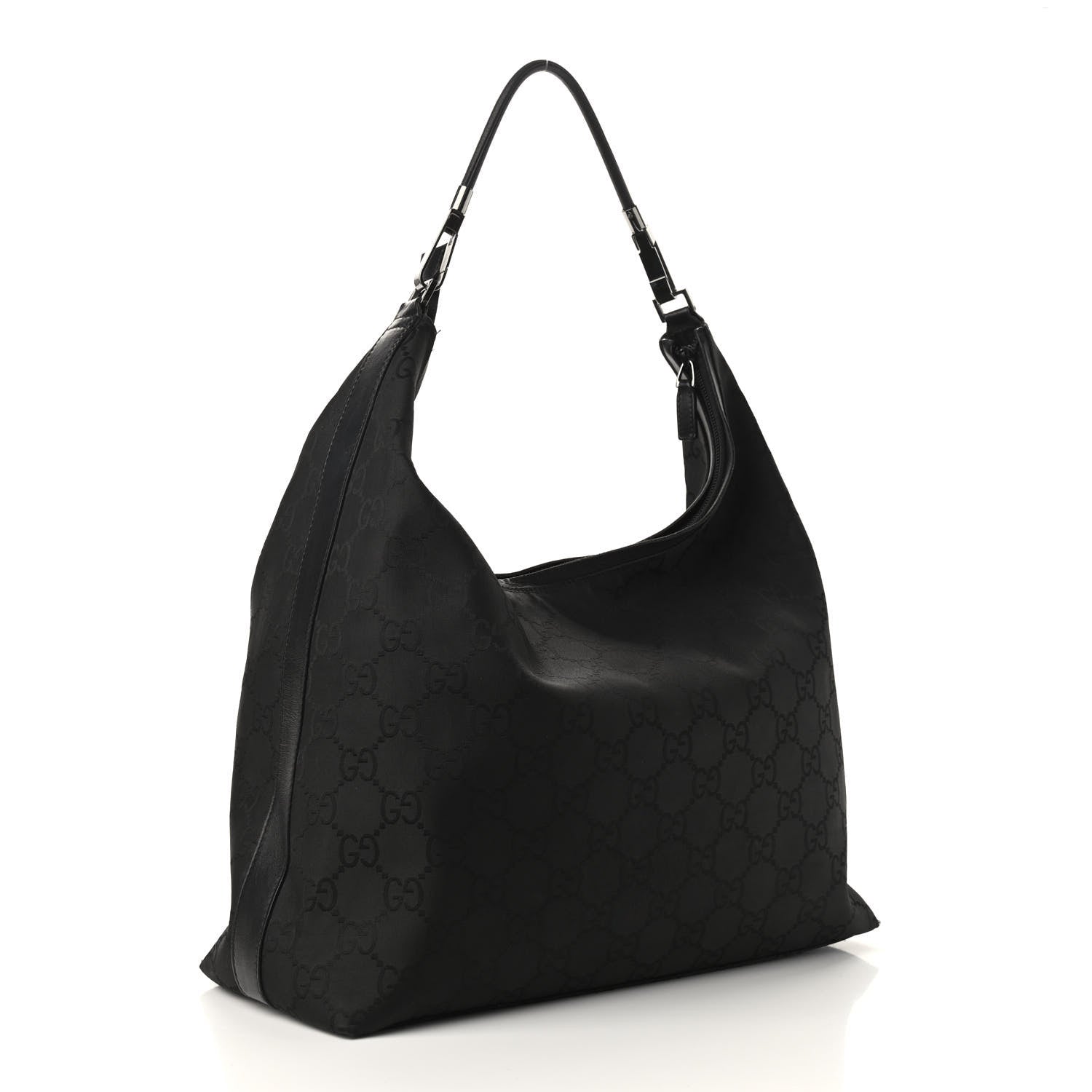 Gucci Nylon Monogram Hobo Black 3 of 9