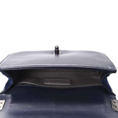 Chanel Velvet Quilted Small Boy Flap Blue 5 of 10