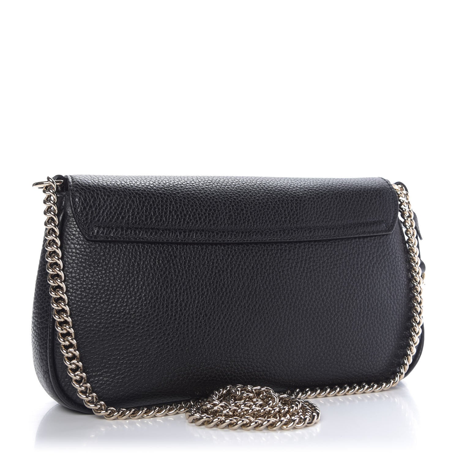 Gucci Pebbled Calfskin Medium Soho Flap Crossbody Black 3 of 9