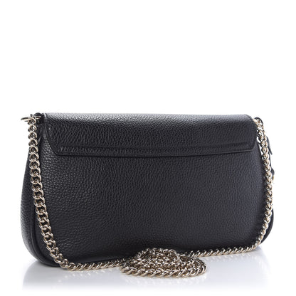 Gucci Pebbled Calfskin Medium Soho Flap Crossbody Black 3 of 9
