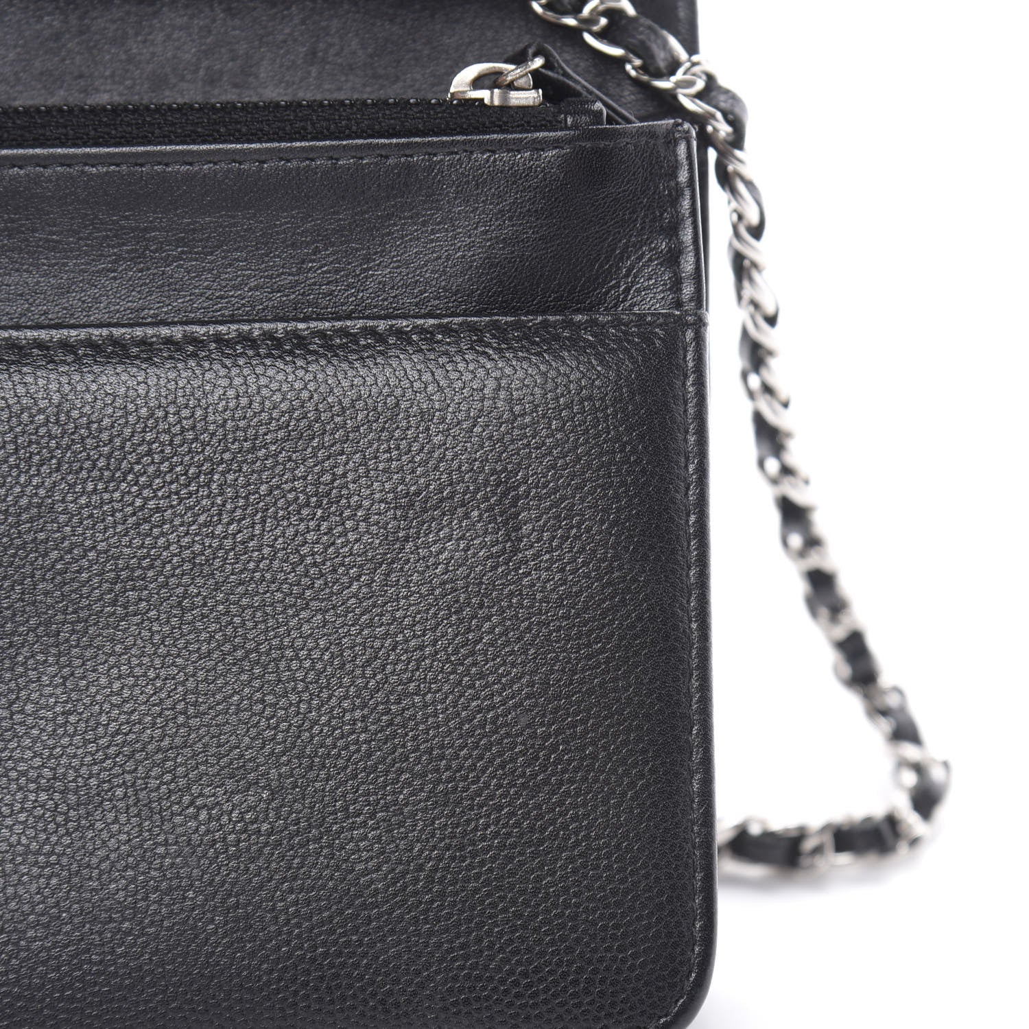 Chanel Caviar Sevruga Wallet On Chain WOC Black 12 of 14