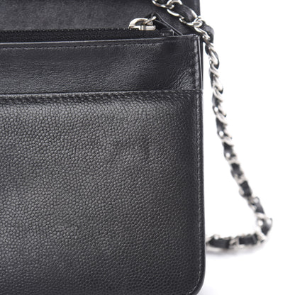 Chanel Caviar Sevruga Wallet On Chain WOC Black 12 of 14