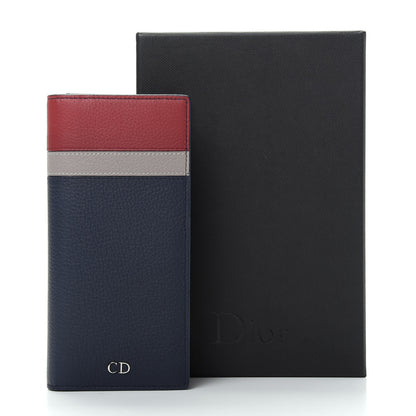 Christian Dior HOMME Calfskin Wallet Blue Red 8 of 8