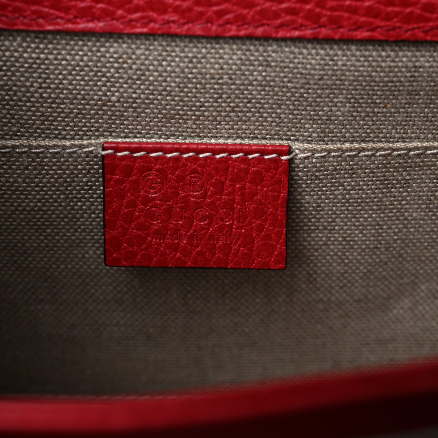 Dollar Calfskin Small Interlocking G Shoulder Bag Red