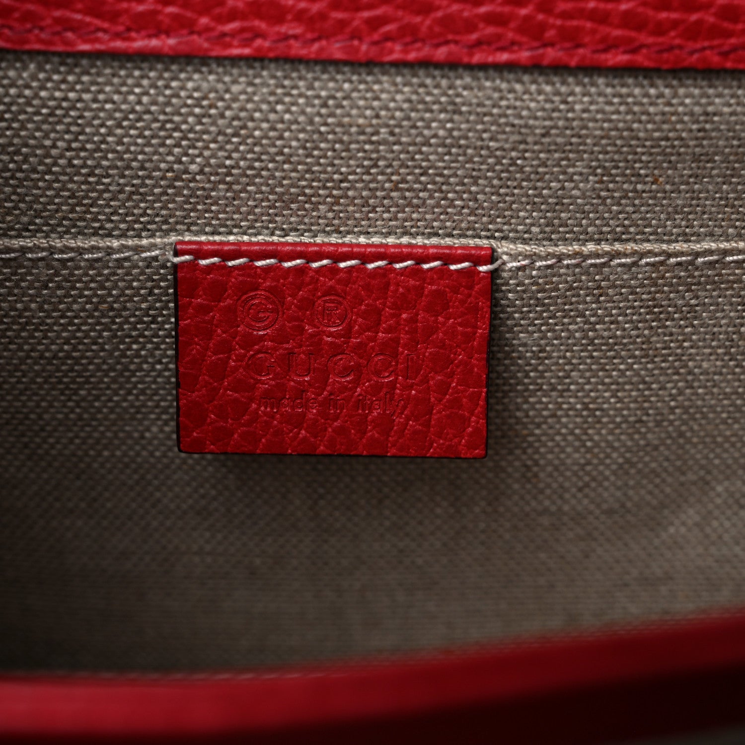 Gucci Dollar Calfskin Small Interlocking G Shoulder Bag Red 6 of 12