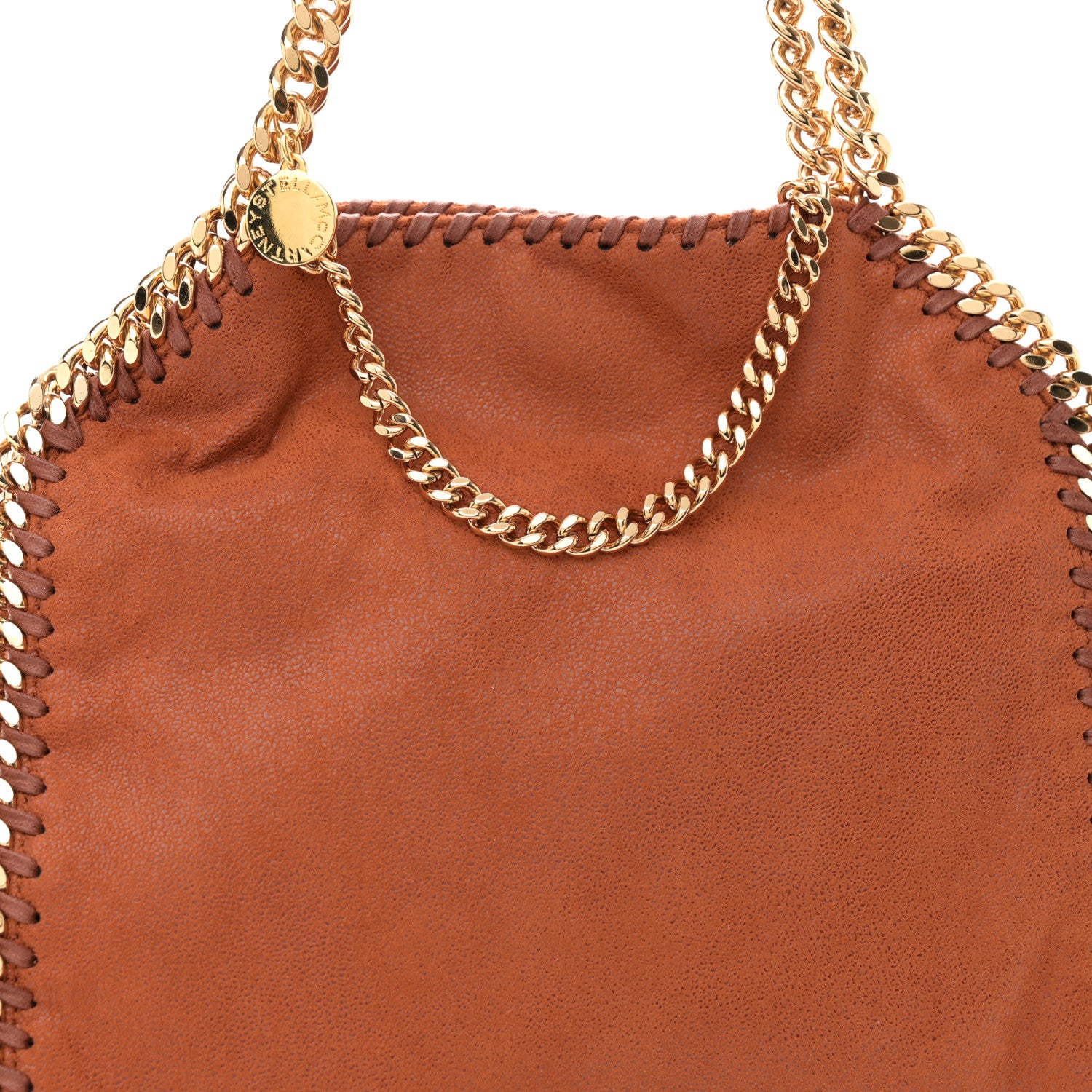 Stella McCartney Shaggy Deer Mini Falabella Fold Over Tote Brandy 7 of 9
