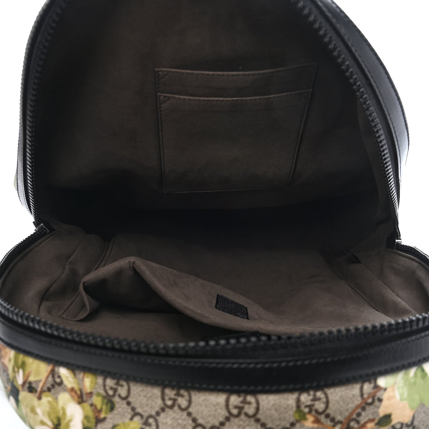 GG Supreme Monogram Blooms Medium Day Backpack Beige New Military Black