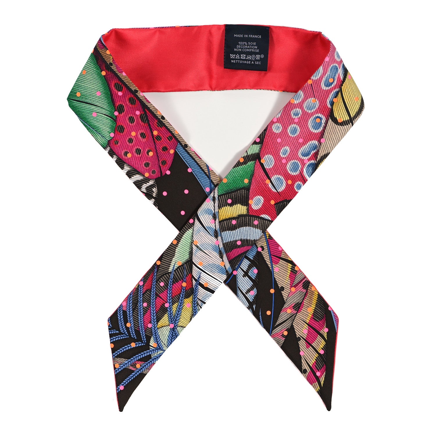 Hermes Silk Plumetis Twilly Rose 1 of 3