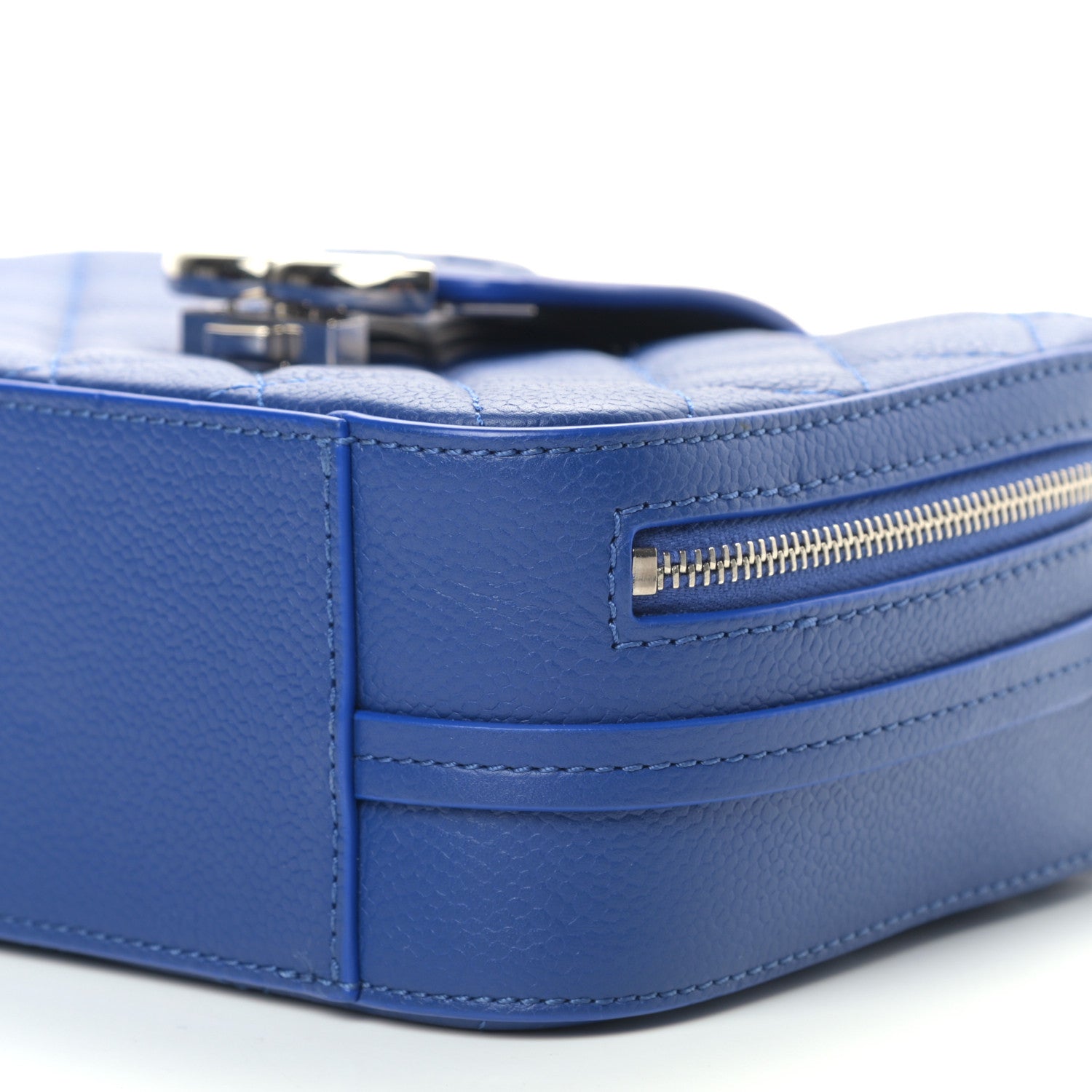 Chanel Caviar Quilted CC Box Camera Case Blue 9 of 9