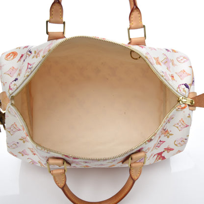 Louis Vuitton Watercolor Aquarelle Speedy 35 White 5 of 17