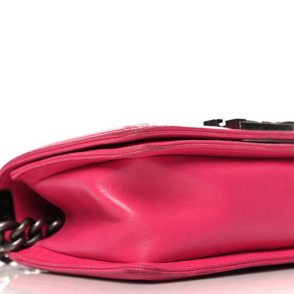 Chanel Lambskin Quilted Small Boy Flap Dark Pink 9 of 14