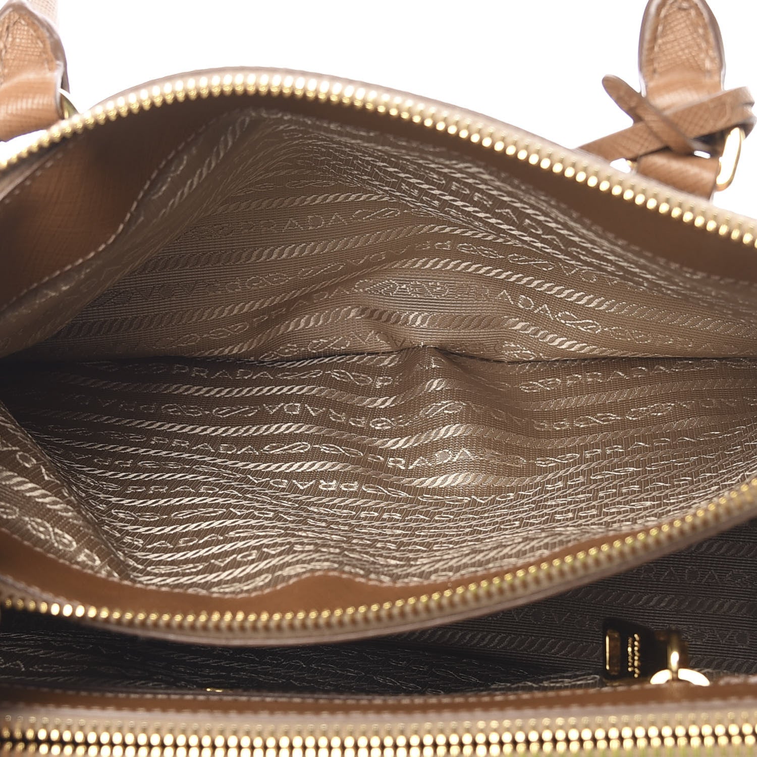 Prada Saffiano Small Galleria Double Zip Tote Caramel 5 of 21