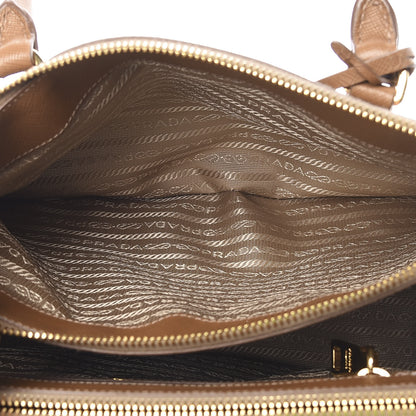 Prada Saffiano Small Galleria Double Zip Tote Caramel 5 of 21