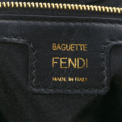 Fendi Nappa FF 1974 Embossed Large Baguette Black 6 of 8