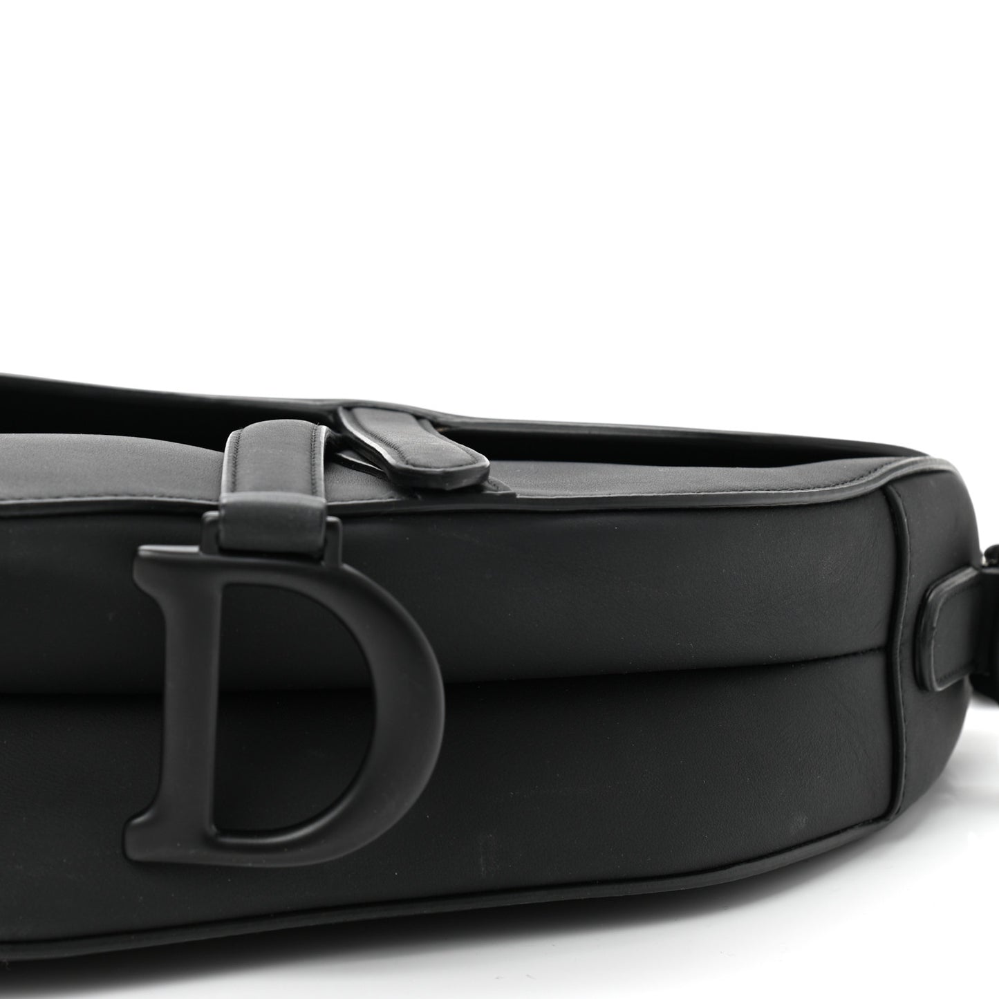 Ultra Matte Calfskin Saddle Bag Black