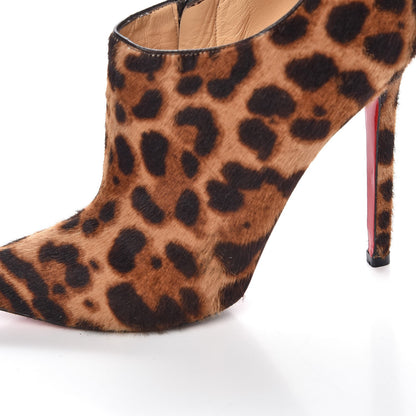 Christian Louboutin Pony Hair Luxor Dahlia 120 Ankle Boots 35.5 Leopard 12 of 22