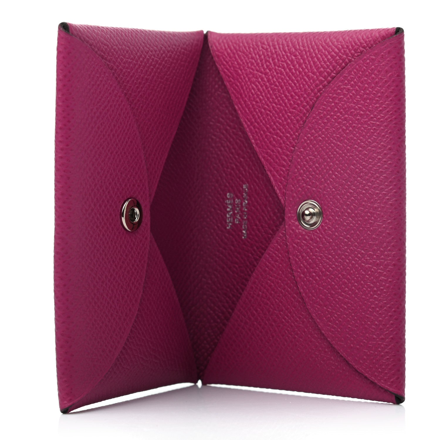 Hermes Epsom Calvi Card Case Rose Pourpre 5 of 6