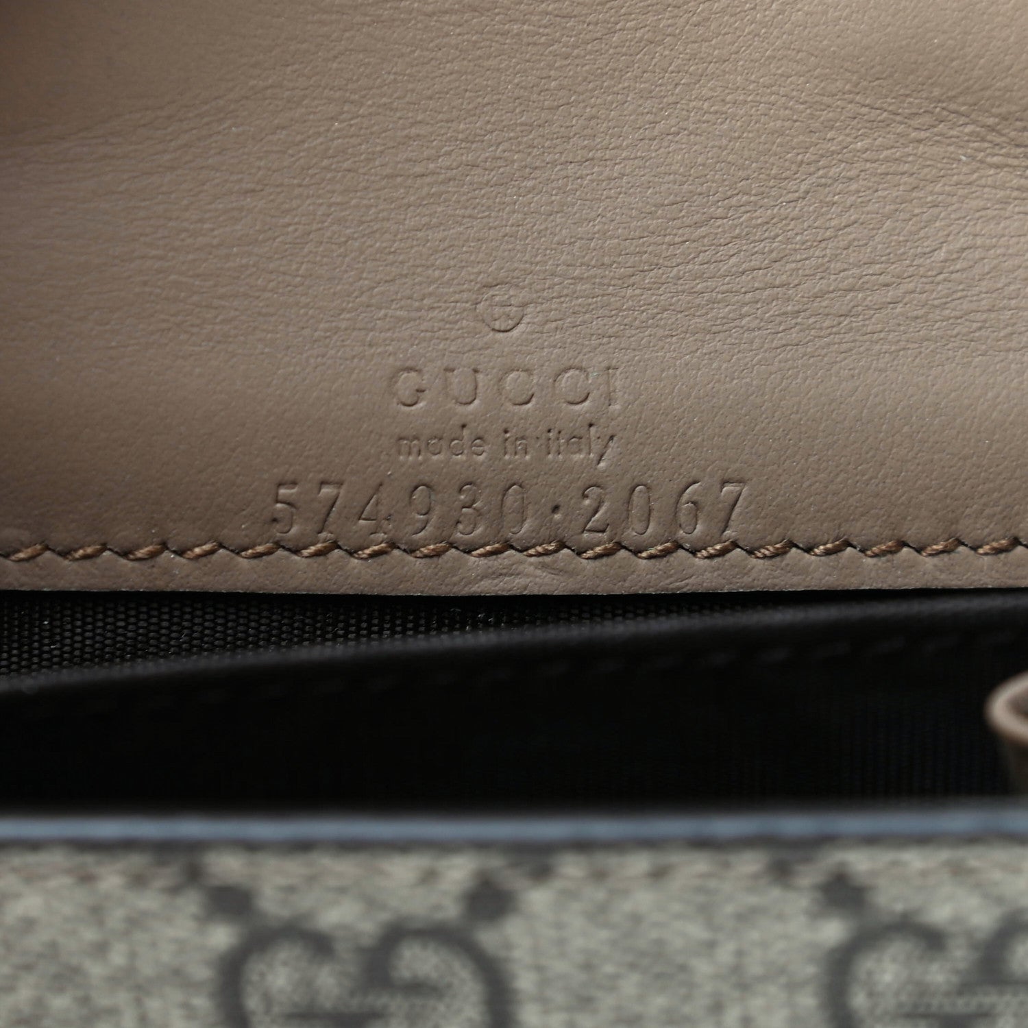 Gucci GG Supreme Monogram Dionysus Coin Purse Taupe 6 of 6