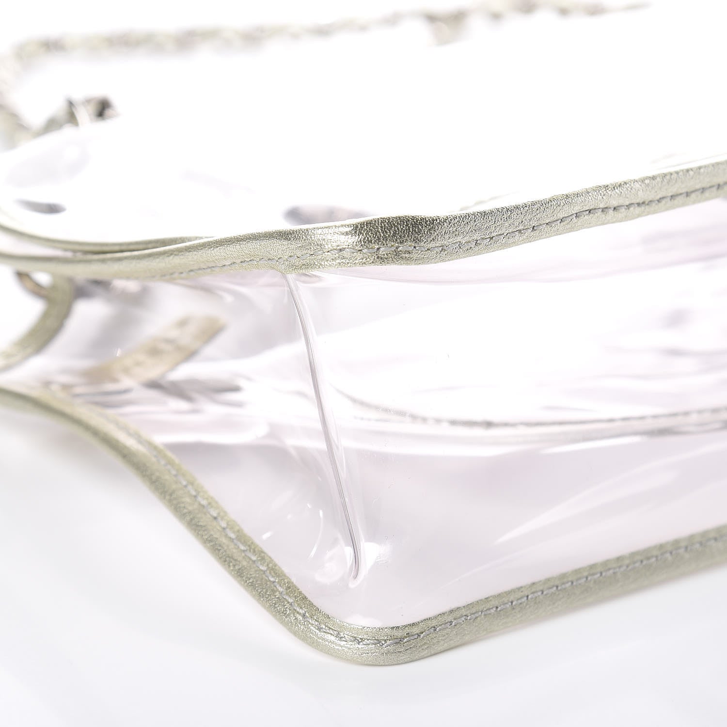 Chanel Lambskin Vinyl Large Naked Flap Silver 8 of 9