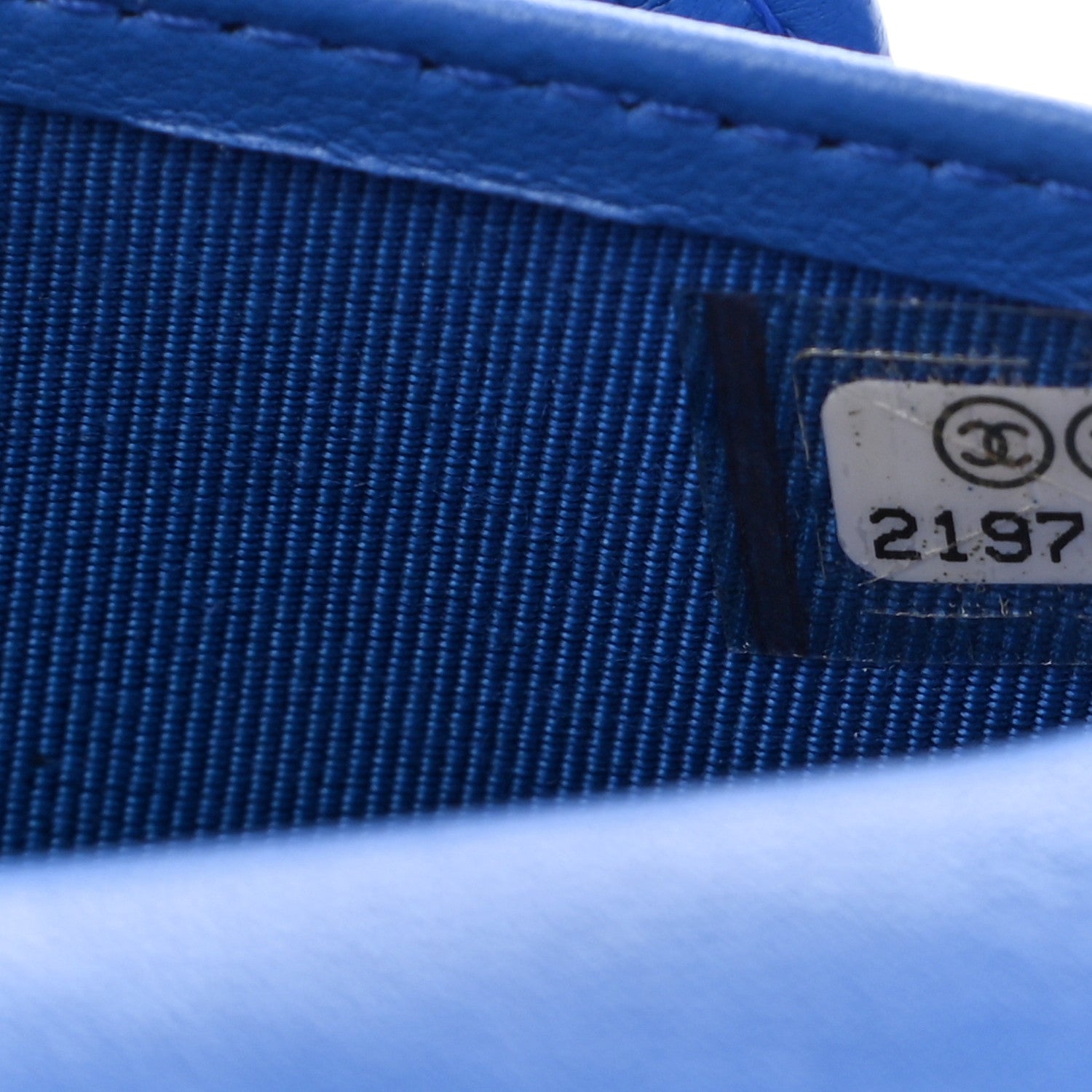 Chanel Lambskin Quilted Large Zip Around Organizer Wallet Blue 8 of 10