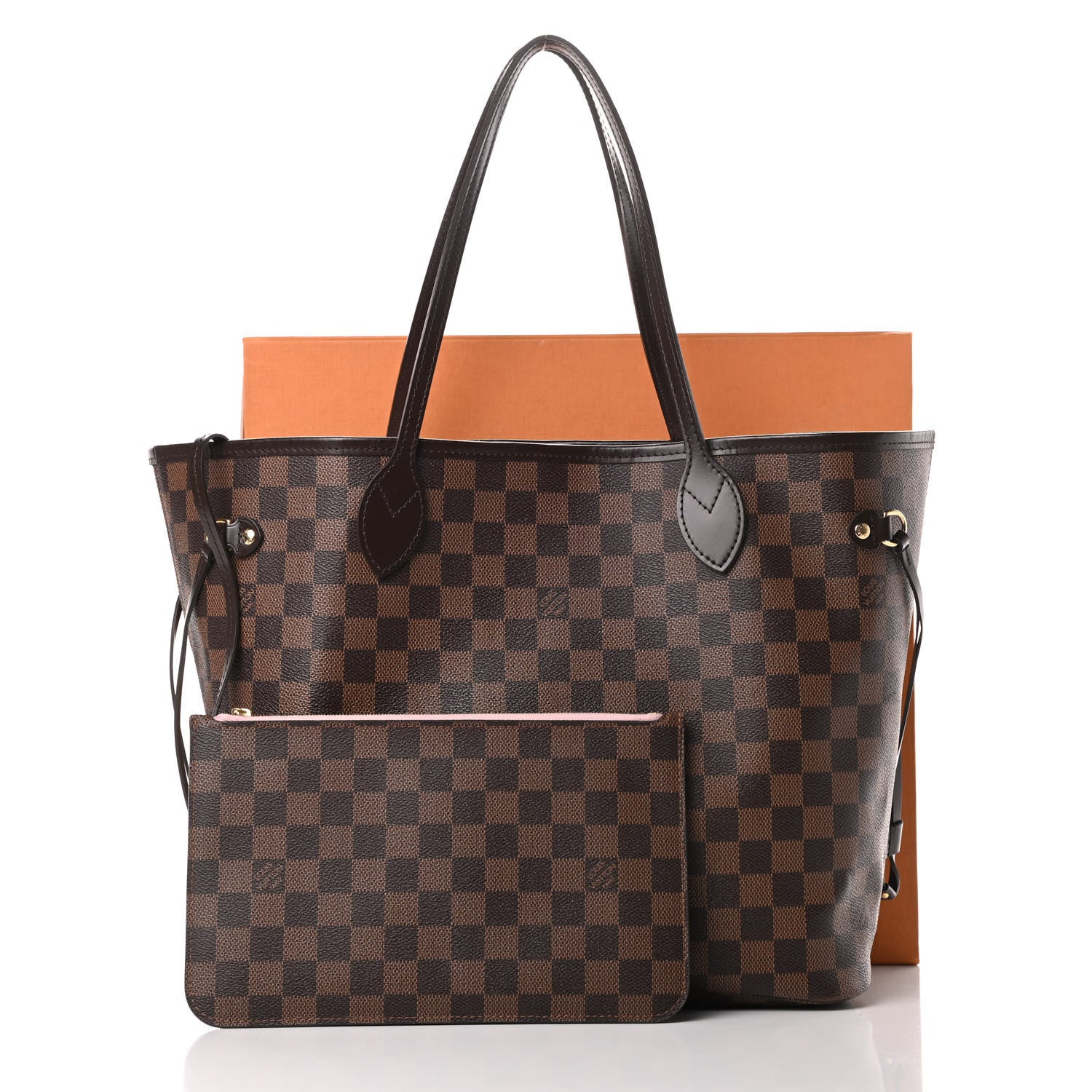 Louis Vuitton Damier Ebene Neo Neverfull MM Rose Ballerine 17 of 17