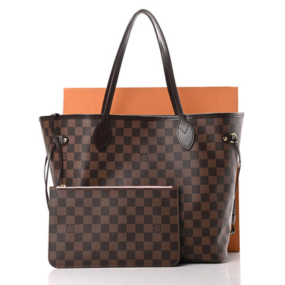 Louis Vuitton Damier Ebene Neo Neverfull MM Rose Ballerine 17 of 17