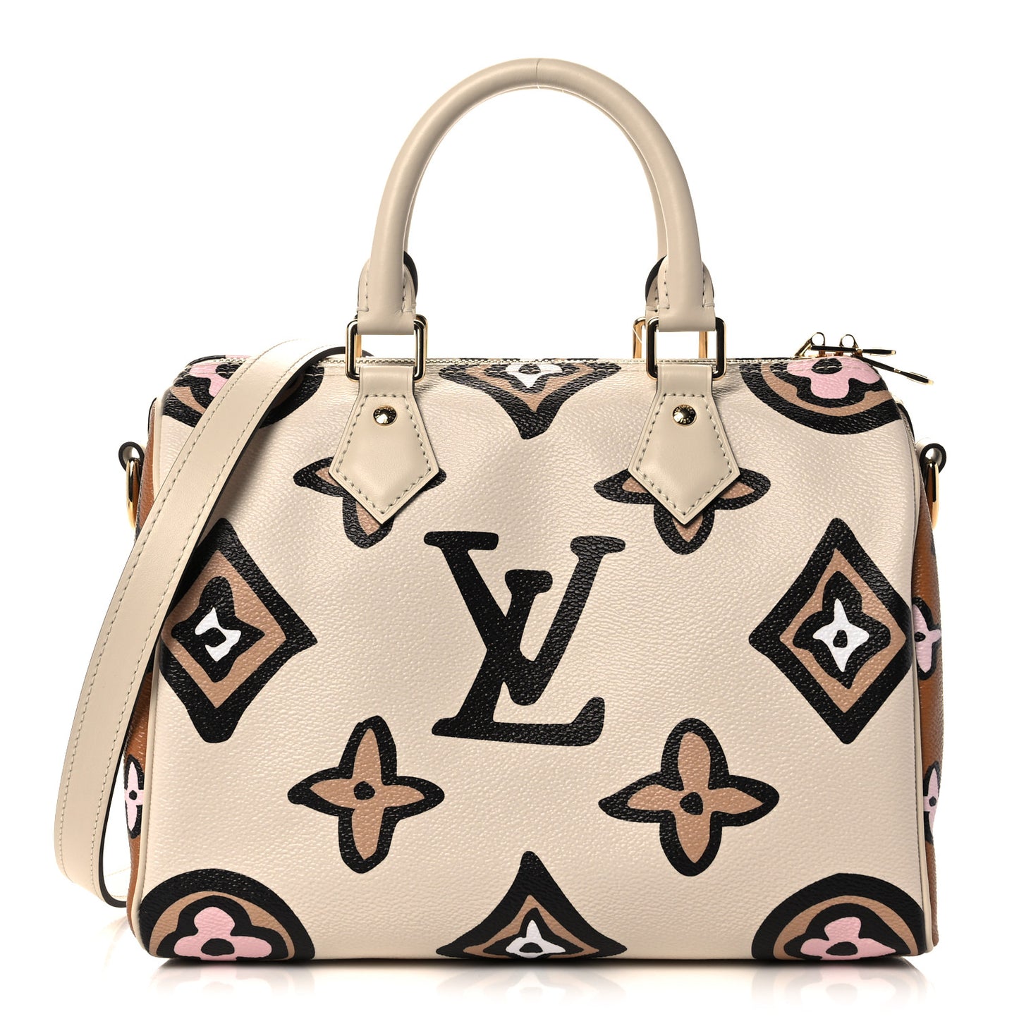 Monogram Giant Wild At Heart Speedy Bandouliere 25 Creme