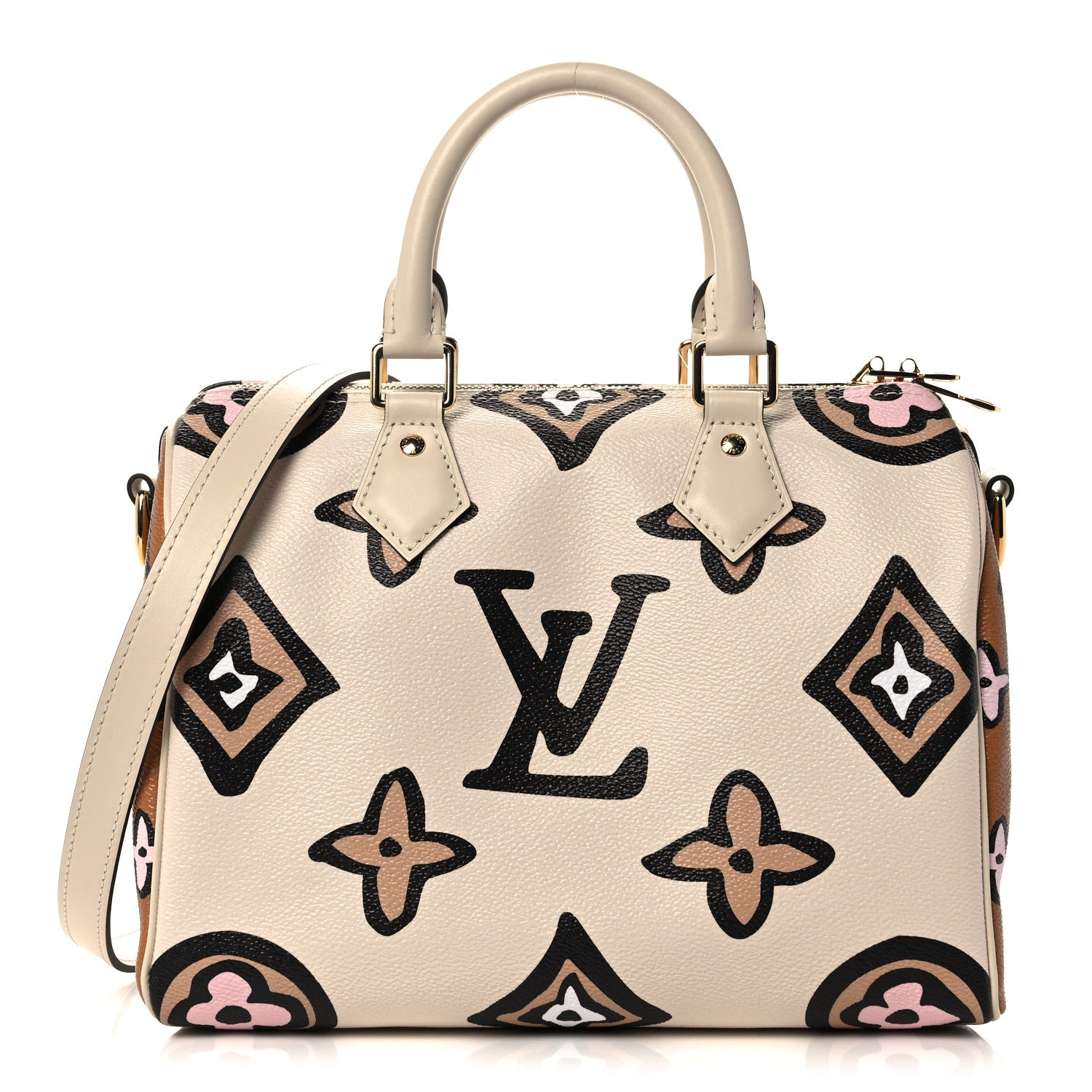 Louis Vuitton Monogram Giant Wild At Heart Speedy Bandouliere 25 Creme 1 of 10