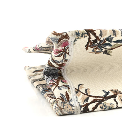 Christian Dior Canvas Embroidered Large Jardin D'Hiver Book Tote Latte Multicolor 8 of 9