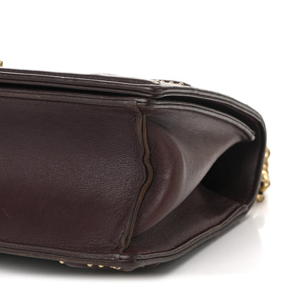 Christian Dior Lambskin Studded Medium Diorama Flap Bag Burgundy 21 of 23
