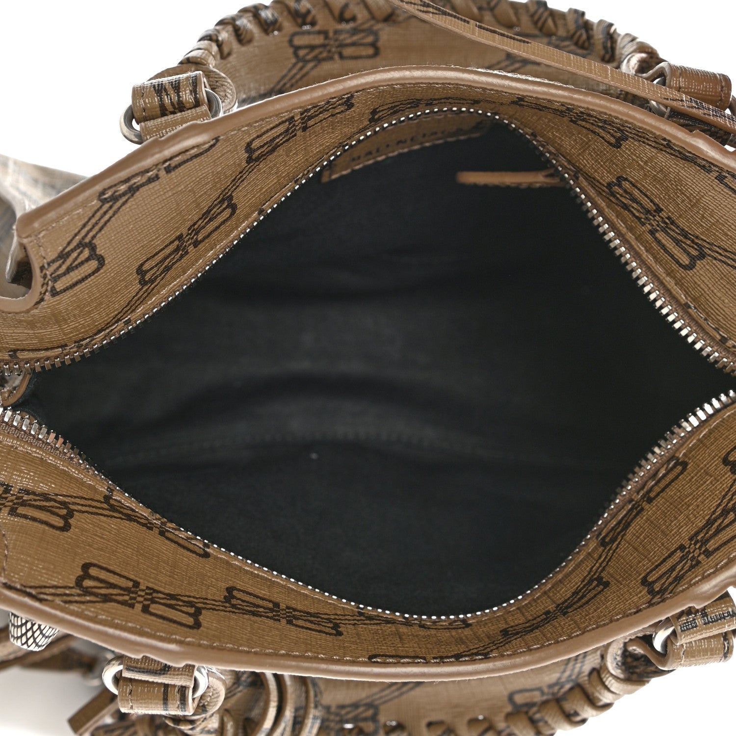 Balenciaga Coated Canvas BB Monogram Neo Cagole Handbag XS Beige Brown 5 of 10
