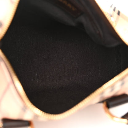 Burberry Haymarket Check Small Chester Bowling Bag Chocolate 5 of 13