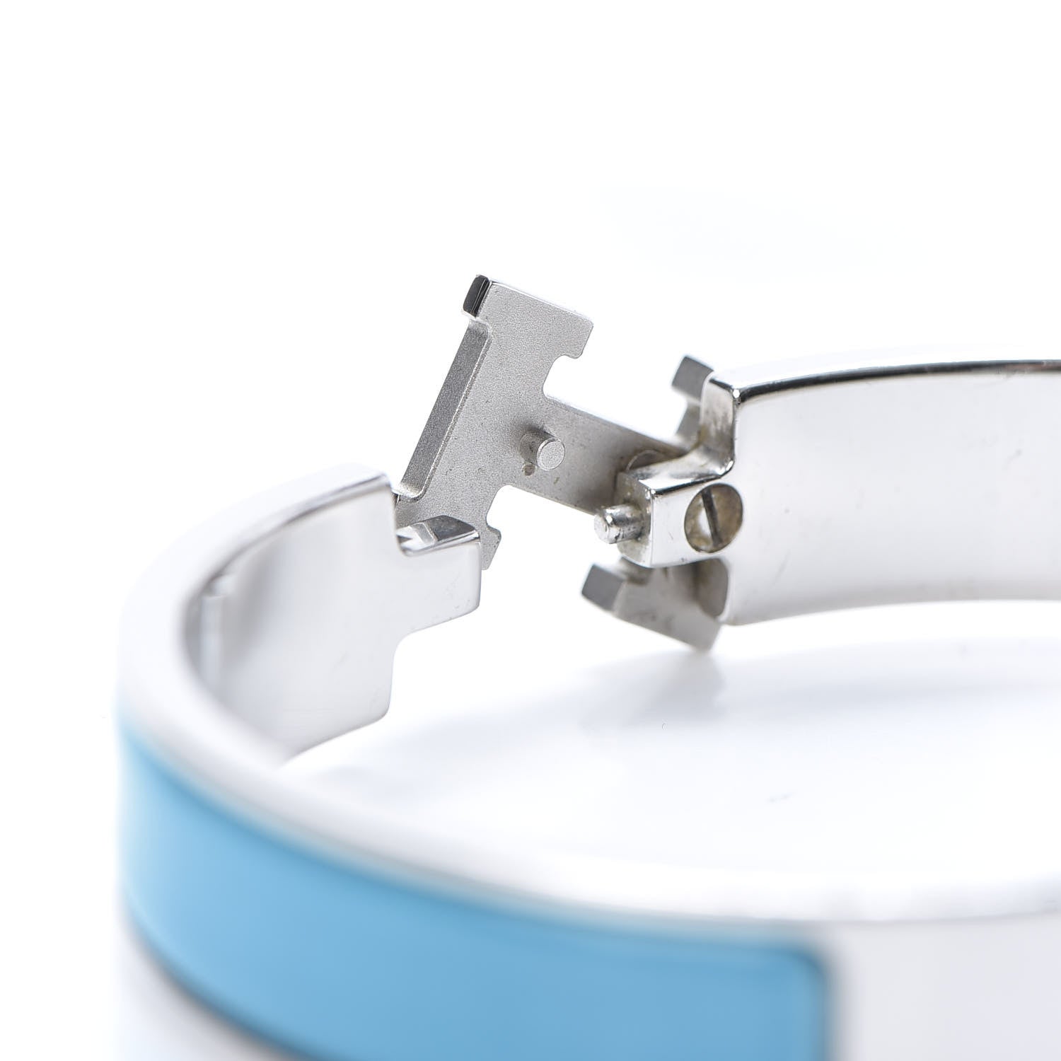 Hermes Enamel Narrow Clic Clac H Bracelet PM Blue Jean 5 of 5