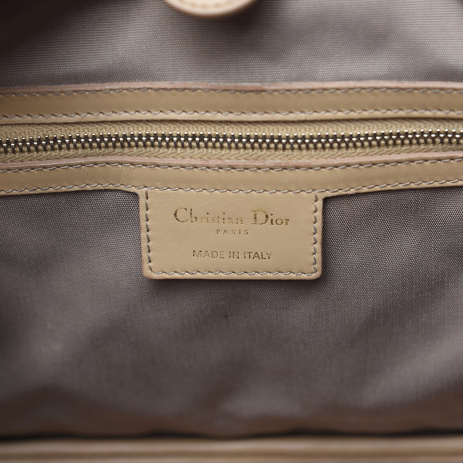 Christian Dior Coated Canvas Cannage Mini Panarea Tote Beige 6 of 18