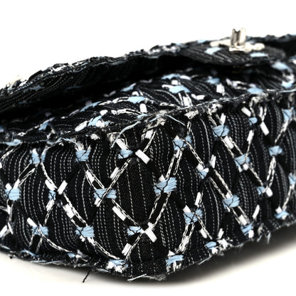 Chanel Denim Woven Medium Flap Light Blue 10 of 11