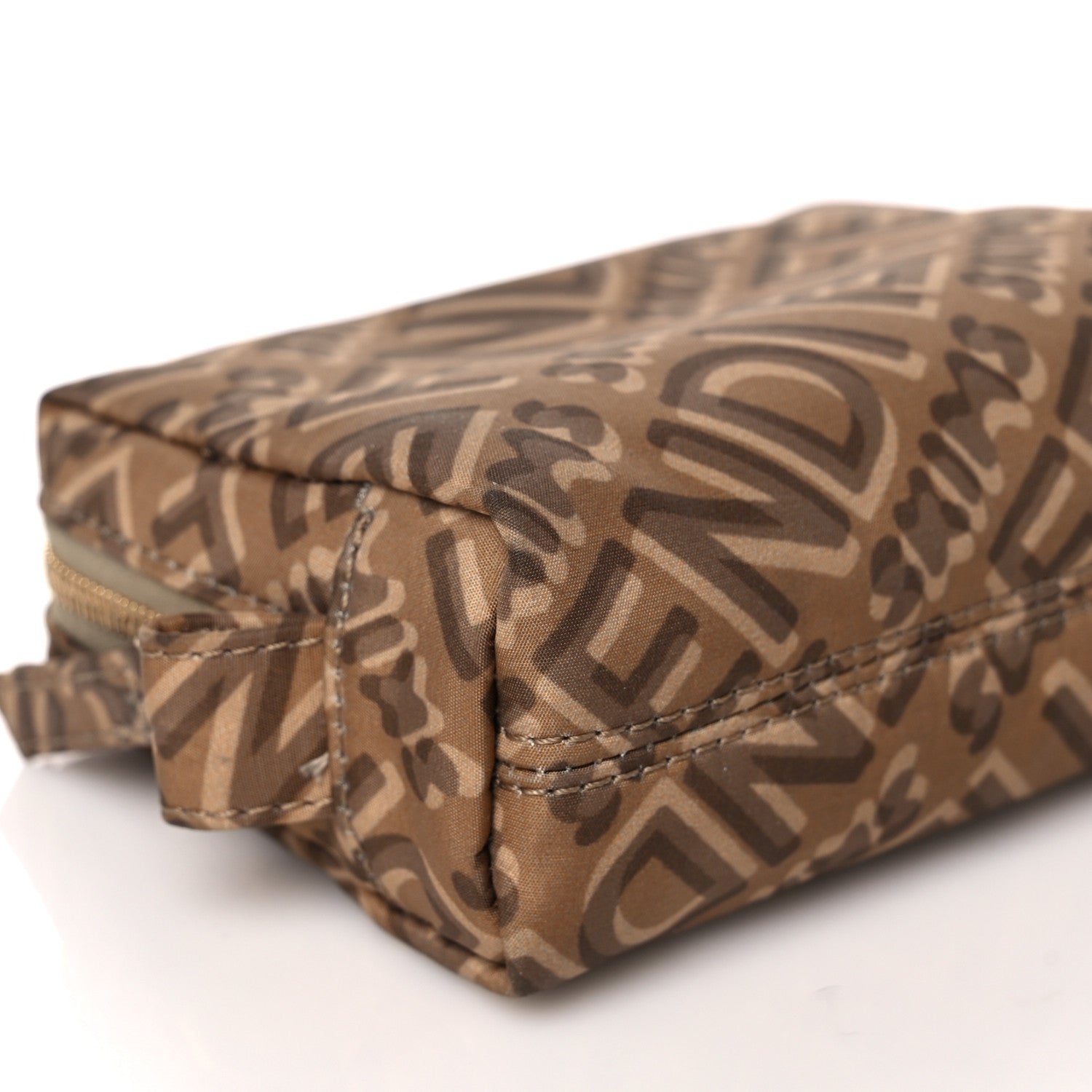 Fendi X SKIMS Nylon XS Trapezoid Beauty Pouch Sand 9 of 11