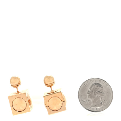 Christian Dior Tribal Cube Earrings Gold 2 of 4