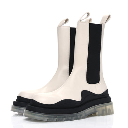 Bottega Veneta Calfskin The Tire Chelsea Boots 40 Wax Black Transparent 3 of 6