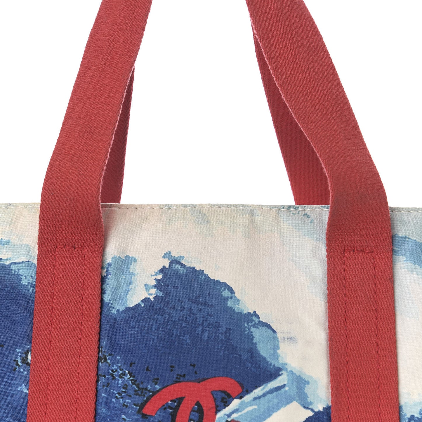 Canvas Surf Tote Red Blue
