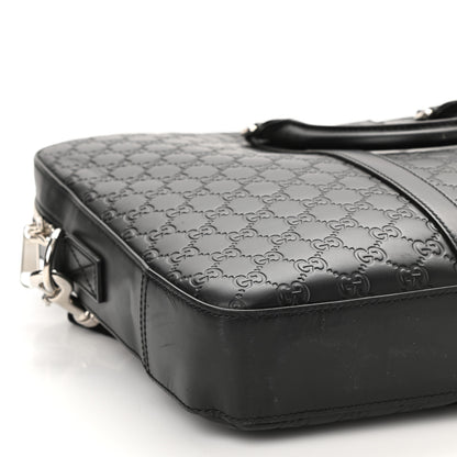Gucci Guccissima Signature Briefcase Black 9 of 10