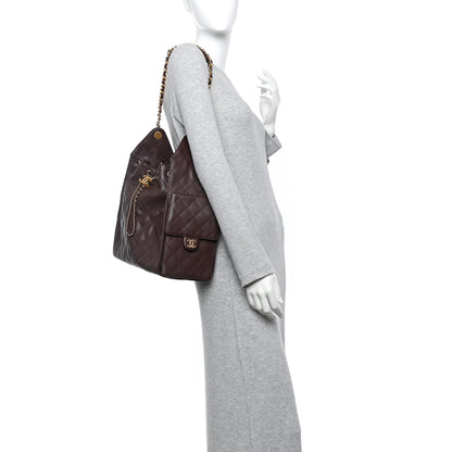 Chanel Caviar Quilted Medium Chanel 25 Handbag Dark Brown 2 of 12