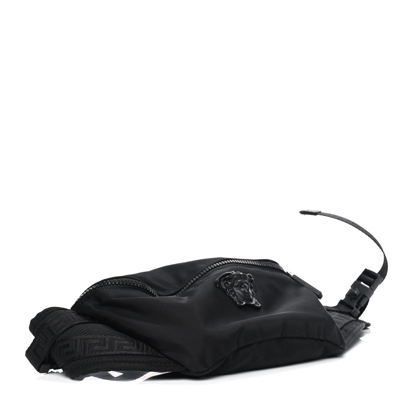 Nylon Palazzo Medusa Belt Bag Black